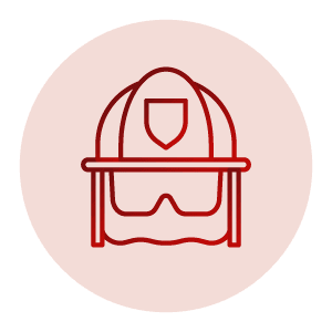 Fire helmet icon
